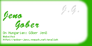 jeno gober business card
